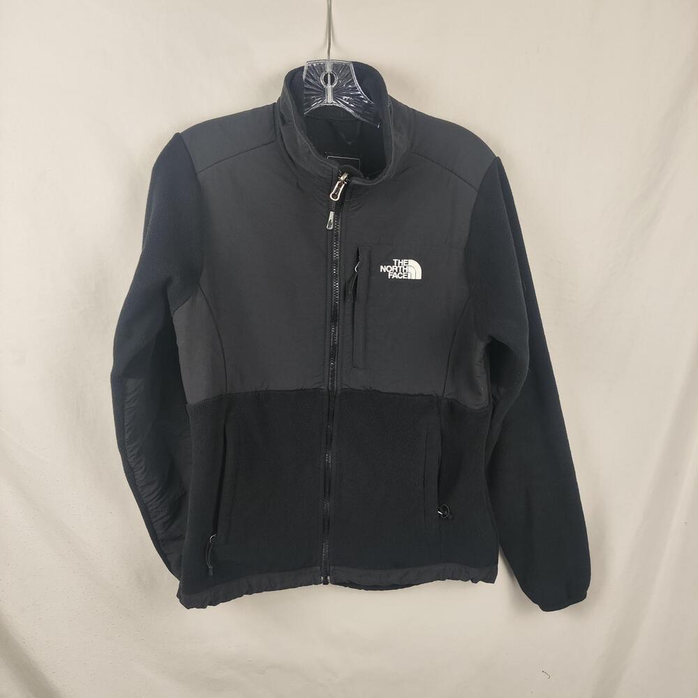 The North Face Jacket Womens Small Black Fleece Full Zip Zip Pockets Logo